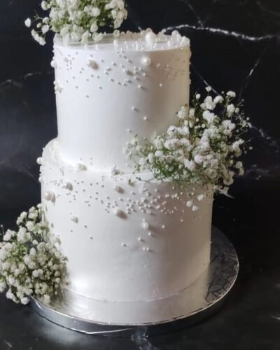 Two tier wedding anniversary cake