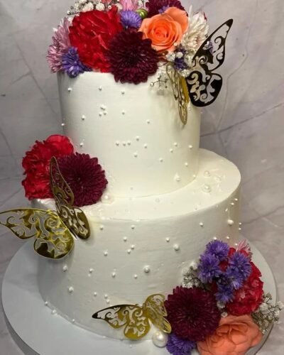 Floral theme cake